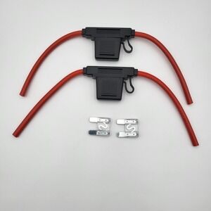 2 Pack Inline Maxi Fuse Holder 6 AWG 12V Automotive w 80A Fuses Heavy Duty